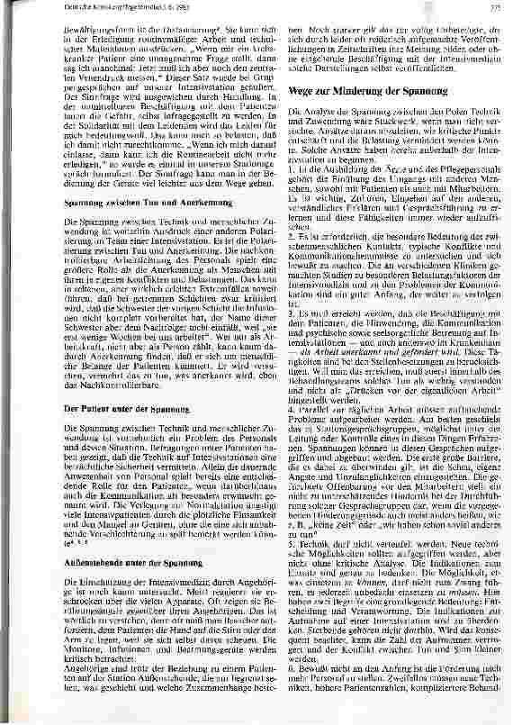 Vorschauseite 4: Die Spannung zwischen Technik und menschlicher Zuwendung in der Intensivmedizin