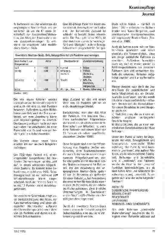 Vorschauseite 2: Dekubitus-Risikoskalen im Vergleich