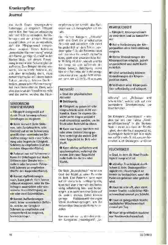Vorschauseite 3: Dekubitus-Risikoskalen im Vergleich
