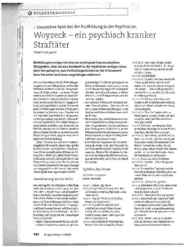 Vorschauseite 1: Woyzeck - ein psychisch kranker Straftäter