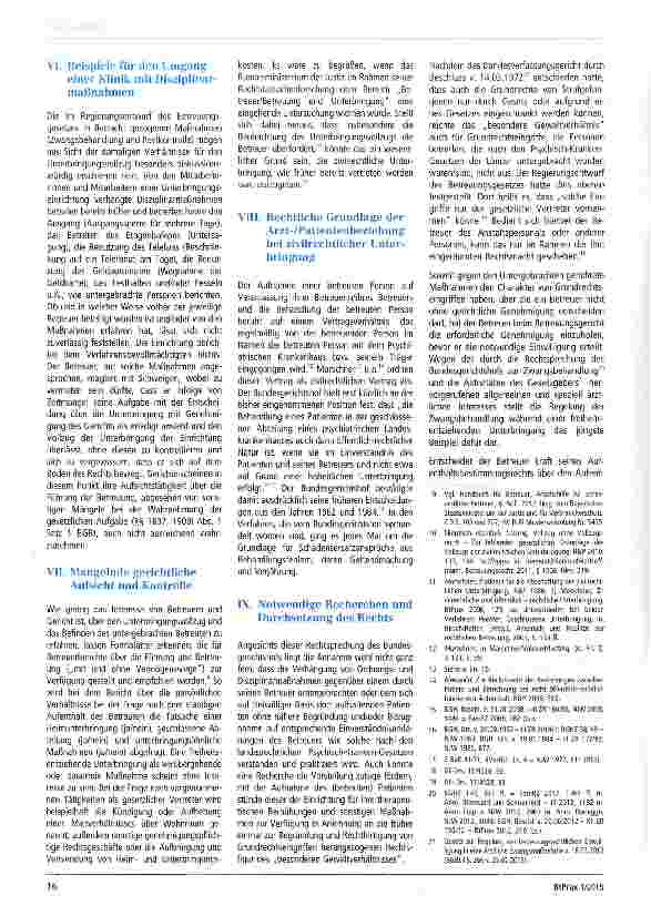 Vorschauseite 3: Disziplinarund ordnungsmaßnahmen während der zivilrechtlichen Unterbringung einer betreuten Person