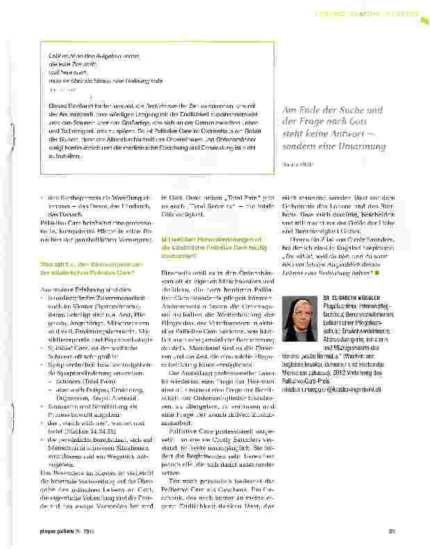 Vorschauseite 2: Palliative Care im Ordenshaus