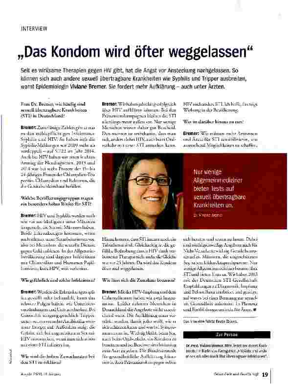 Vorschauseite 1: Das Kondom wird öfter weggelassen