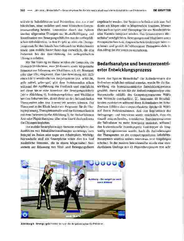 Vorschauseite 2: MeineReha® - Gesamtsystem für die telemedizinisch assistierte Rehabilition und Prävention