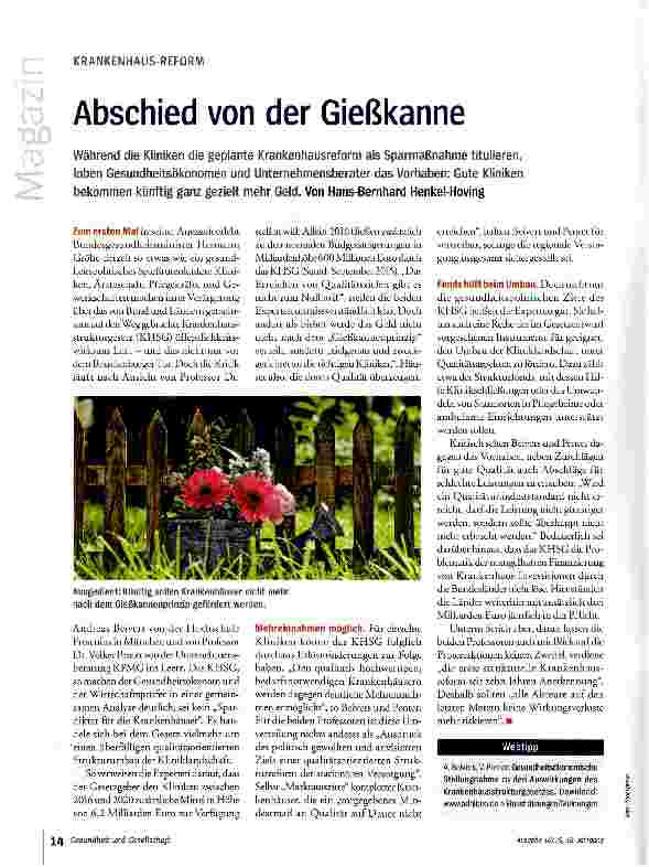 Vorschauseite 1: Abschied von der Gießkanne