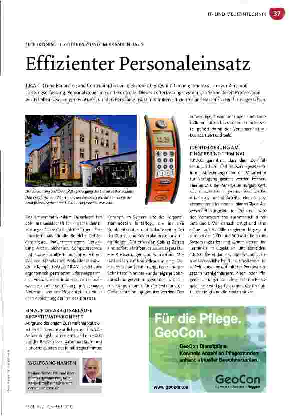 Vorschauseite 1: Effizienter Personaleinsatz