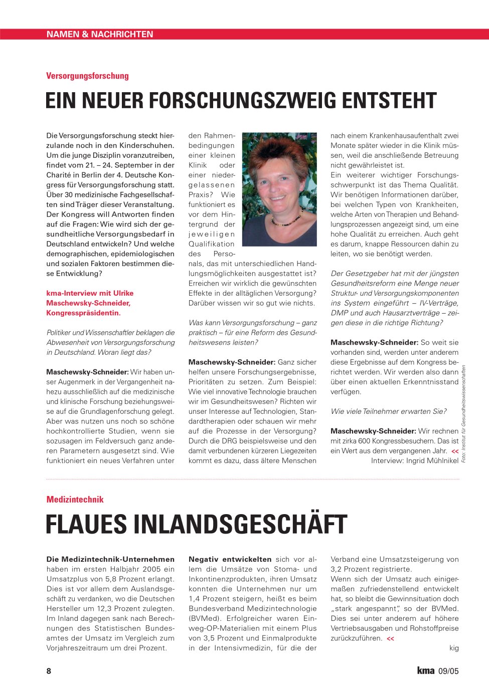 Vorschauseite 1: Ein neuer Forschungszweig entsteht