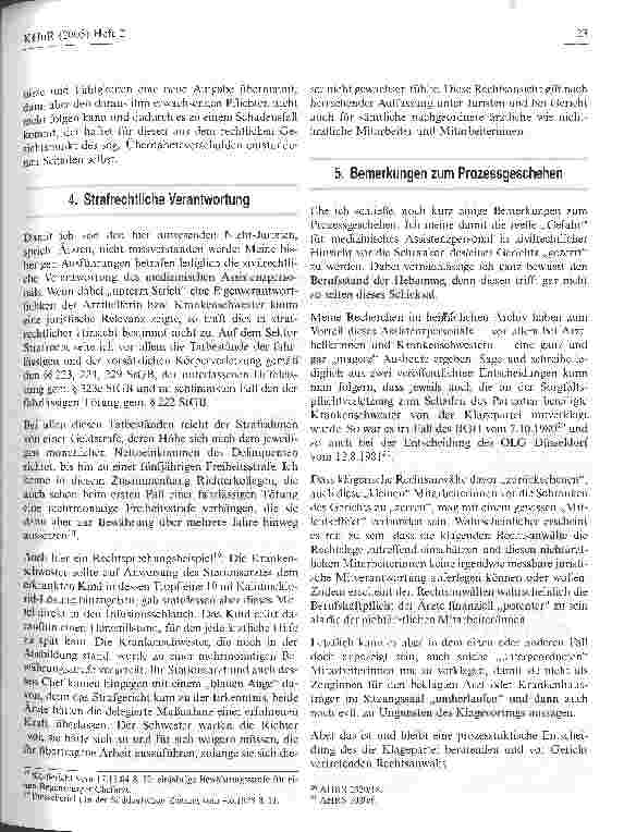 Vorschauseite 5: Zur rechtlichen Verantwortung des ärztlichen Assistenzpersonals
