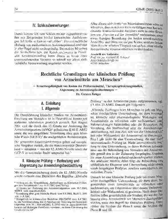 Vorschauseite 6: Zur rechtlichen Verantwortung des ärztlichen Assistenzpersonals