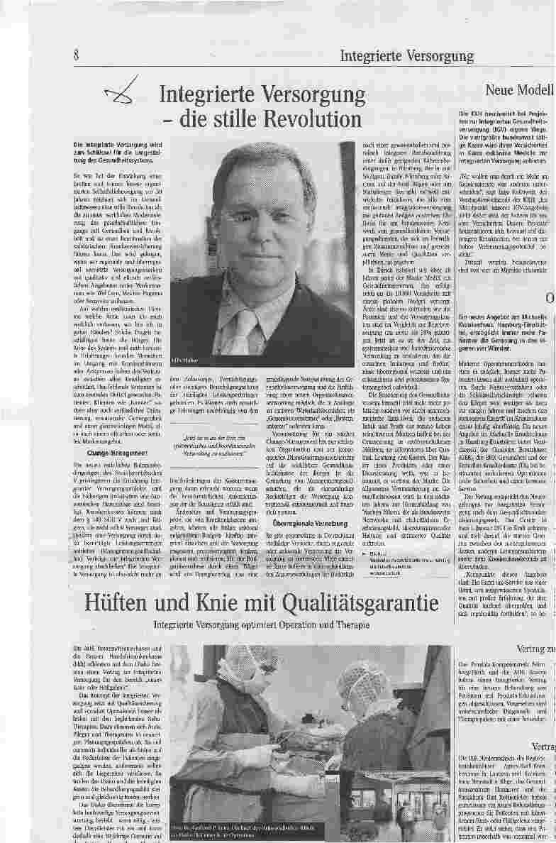 Vorschauseite 1: Integrierte Versorgung - die stille Revolution