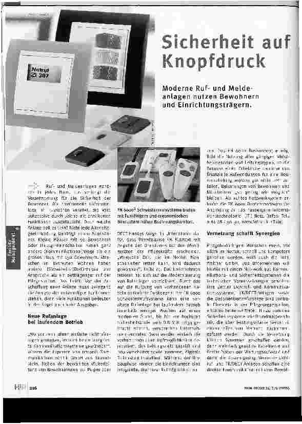 Vorschauseite 1: Sicherheit auf Knopfdruck