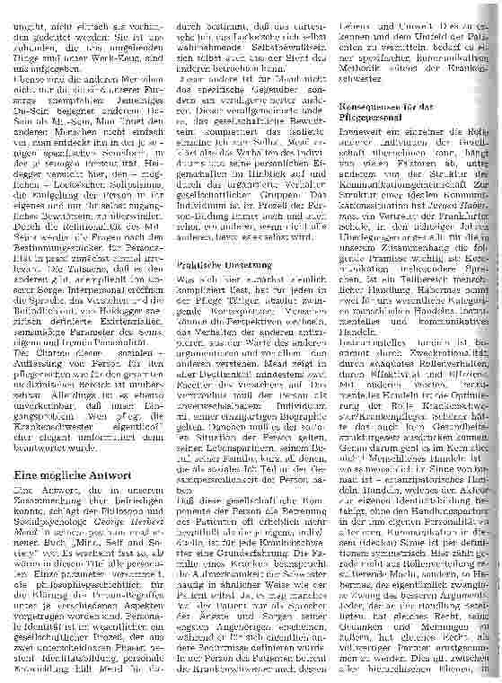 Vorschauseite 3: Wen genau pflegt die Krankenschwester eigentlich? - Philosophische Anmerkungen zum Begriff der Person -