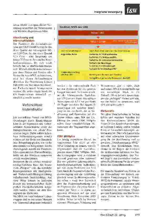 Vorschauseite 2: Halten MVZ,was sie versprechen?
