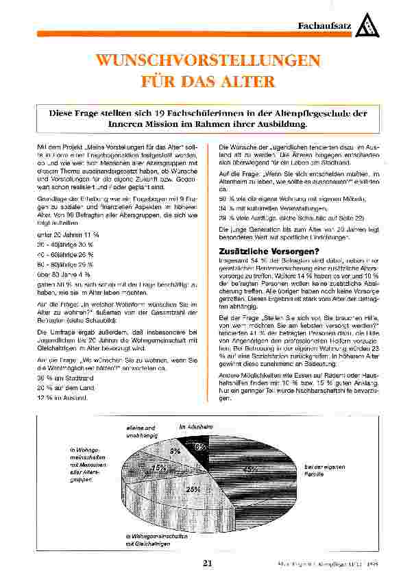 Vorschauseite 1: Meine Vorstellungen für das Alter