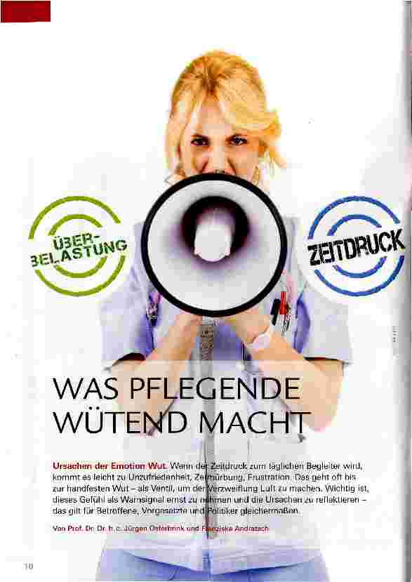 Vorschauseite 1: Was Pflegende wütend macht