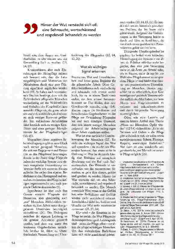 Vorschauseite 5: Was Pflegende wütend macht