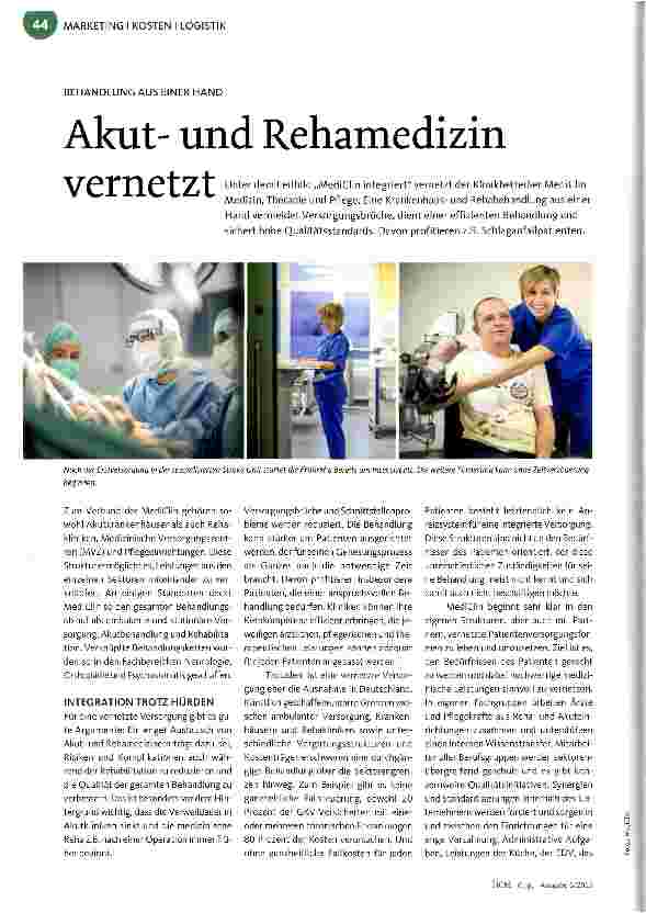 Vorschauseite 1: Akutund Rehamedizin