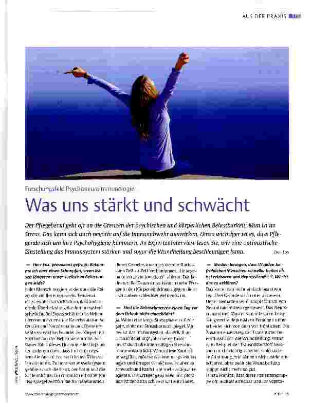 Vorschauseite 1: Was uns stärkt und schwächt