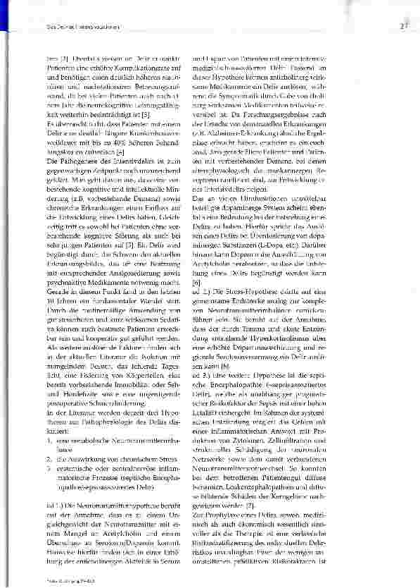 Vorschauseite 2: Das Delir auf Intensivstationen