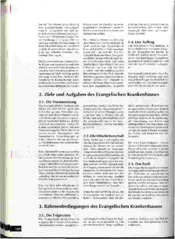 Vorschauseite 2: Struktur und Stellenwert des Evangelischen Krankenhauses Ein Positionspapier des Verbandes der Evangelischen Krankenanstalten im Rheinland
