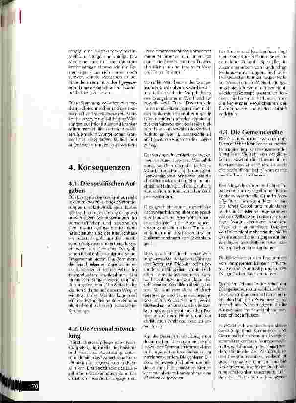 Vorschauseite 4: Struktur und Stellenwert des Evangelischen Krankenhauses Ein Positionspapier des Verbandes der Evangelischen Krankenanstalten im Rheinland