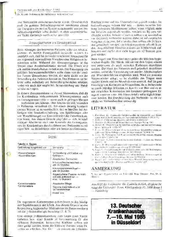 Vorschauseite 4: Prävention der Infektionen im Krankenhaus