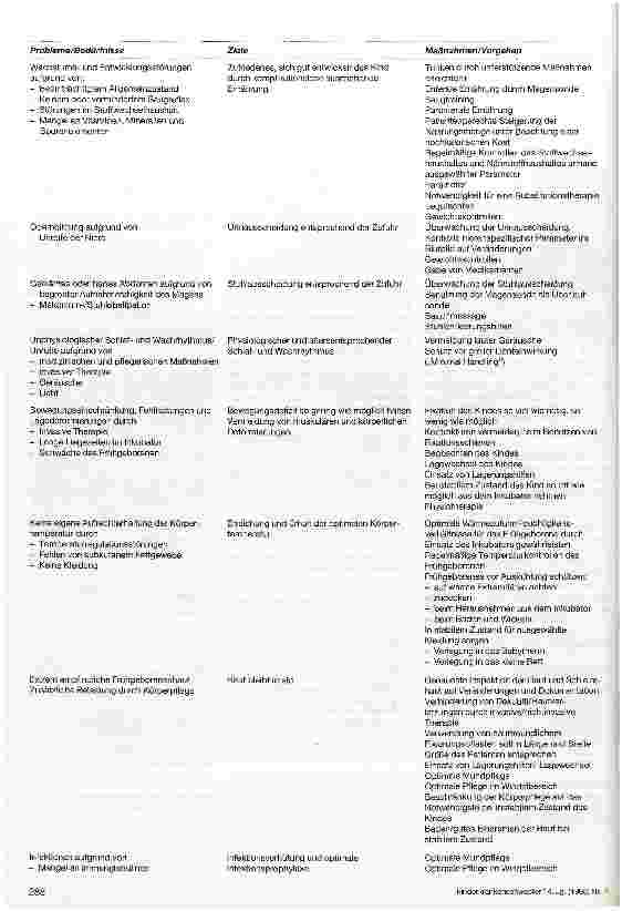 Vorschauseite 3: Pflegeplanung für ein Frühgeborenes