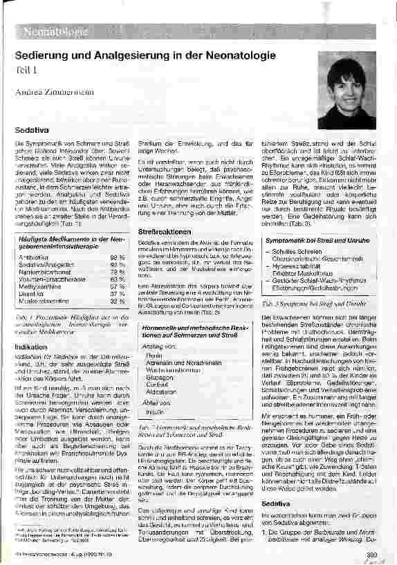 Vorschauseite 1: Sedierung und Analgesierung in der Neonatologie Teil 1