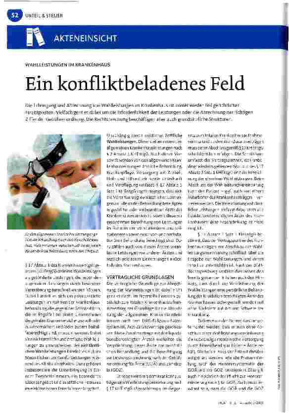 Vorschauseite 1: Ein konfliktbeladenes Feld