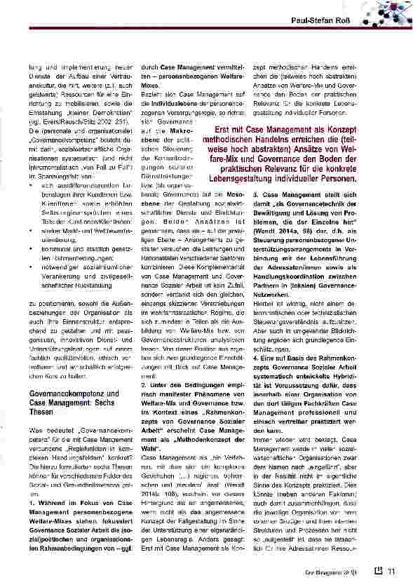Vorschauseite 5: Governancekompetenz und Case Management: Regiefunktion in komplexen Handlungsfeldern