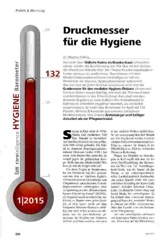 Vorschauseite 1: Druckmesser für die Hygiene