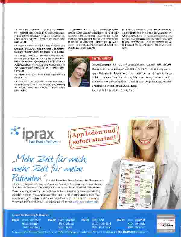 Vorschauseite 5: Qualitätsentwicklung an Physiotherapieschulen