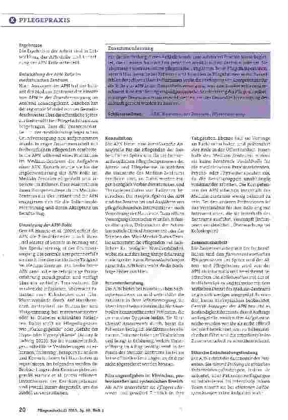 Vorschauseite 3: Was macht eine Advanced Practice Nurse eigentlich genau? Pflegezeitschrift-Autonn Rebekka Bühlmann hat eine begleitet. Über die Schulter geblickt