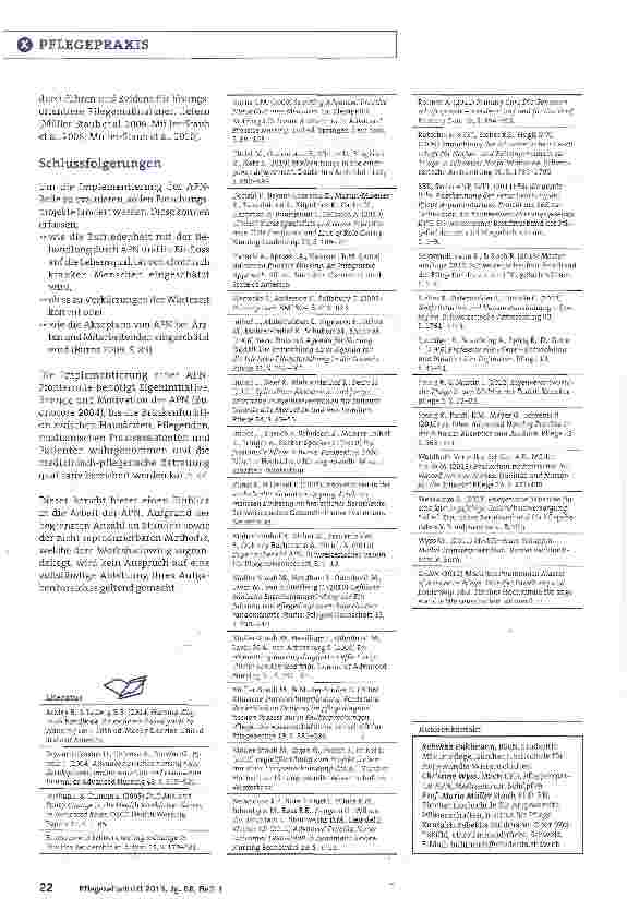 Vorschauseite 5: Was macht eine Advanced Practice Nurse eigentlich genau? Pflegezeitschrift-Autonn Rebekka Bühlmann hat eine begleitet. Über die Schulter geblickt