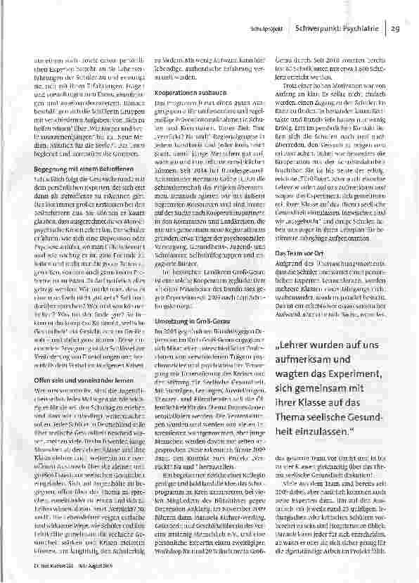 Vorschauseite 2: Ein Schultag zur seelischen Gesundheit