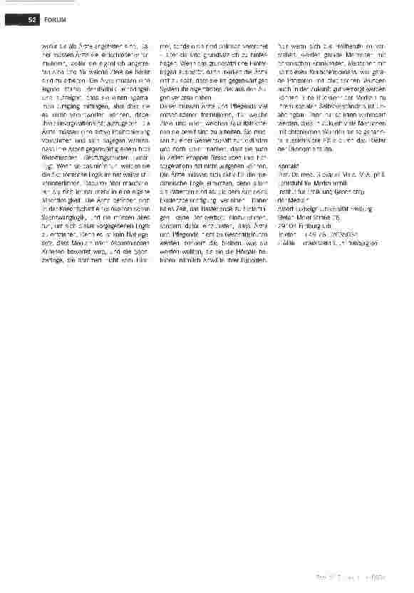 Vorschauseite 4: Die chronische Wunde -eine ethische Herausforderung