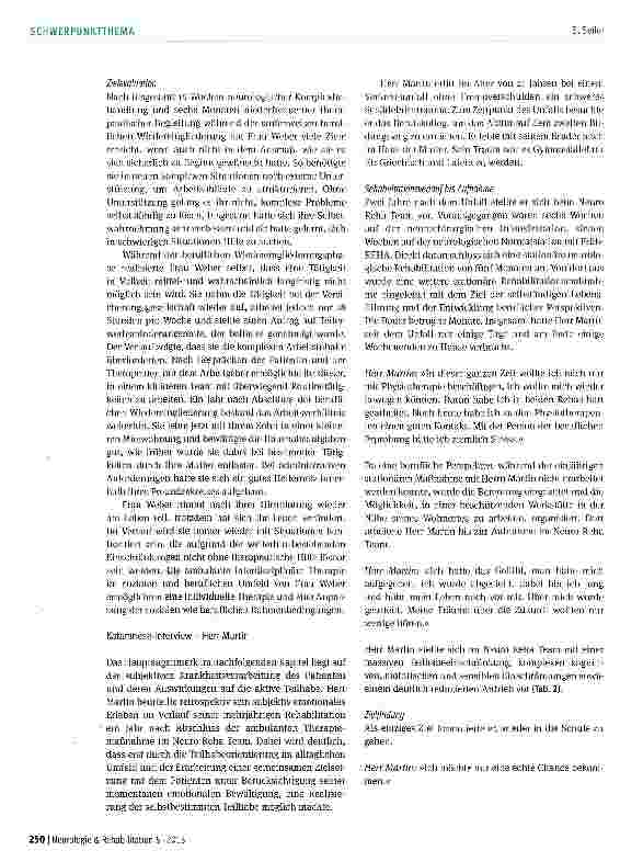 Vorschauseite 5: Erfahrungen und Ergebnisse aus einer Einrichtung zur Phase E-Rehabilitation