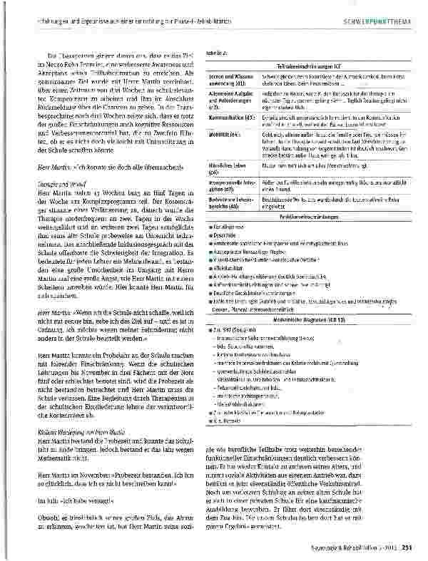 Vorschauseite 6: Erfahrungen und Ergebnisse aus einer Einrichtung zur Phase E-Rehabilitation