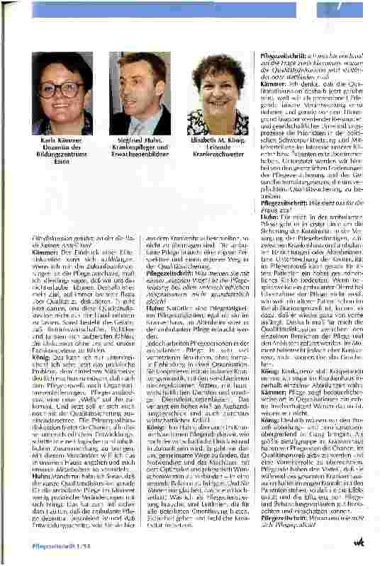 Vorschauseite 2: Pflegequalität - Zeitgeist oder Chance ?