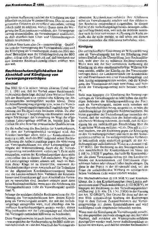 Vorschauseite 3: Rechtsfragen bei Abschluß u. Kündigung von Krankenhausversorgungsverträgenb sowie der Aufstellung von Krankenhausbedarfsplänen(I)