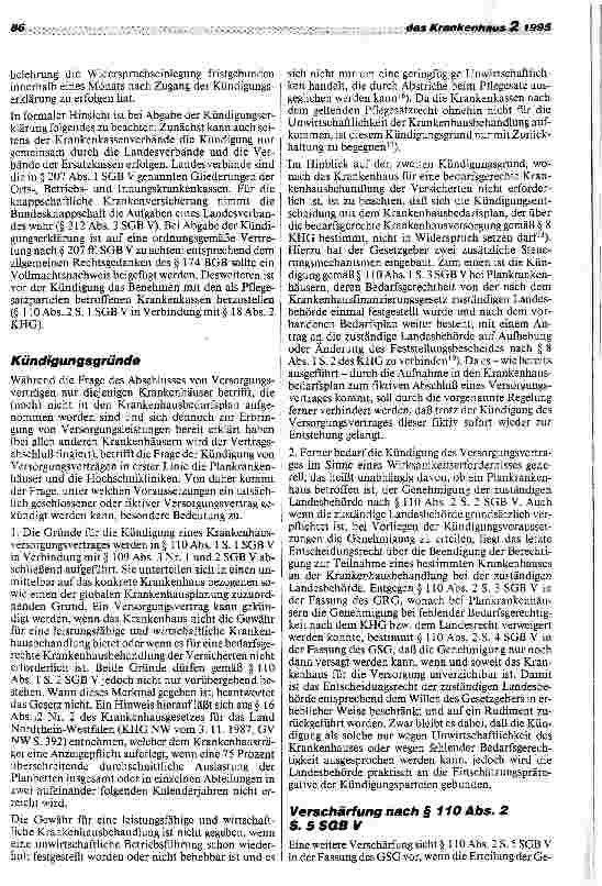 Vorschauseite 4: Rechtsfragen bei Abschluß u. Kündigung von Krankenhausversorgungsverträgenb sowie der Aufstellung von Krankenhausbedarfsplänen(I)