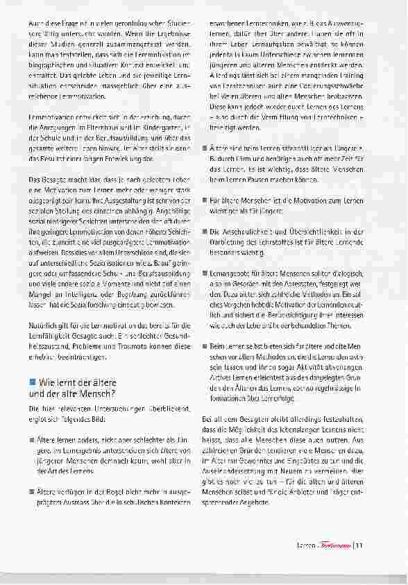 Vorschauseite 2: Im Alter lernen
