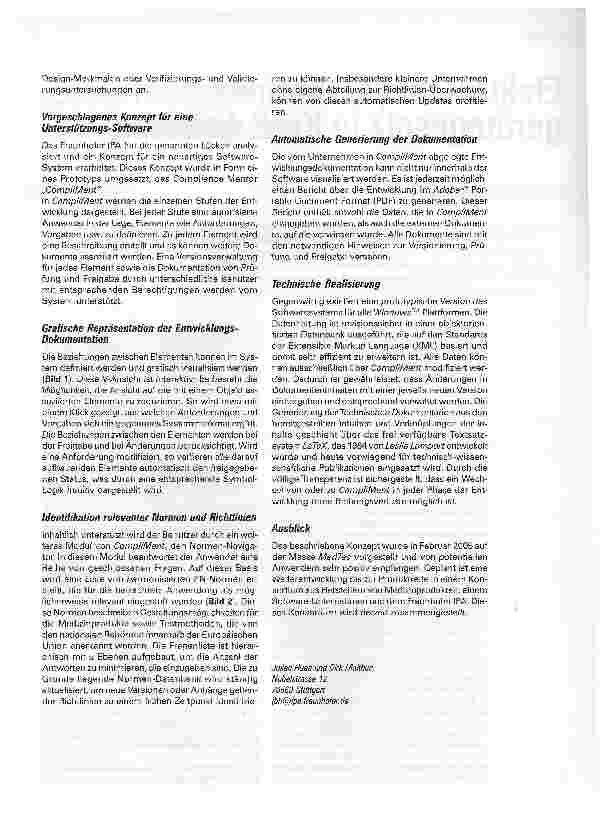 Vorschauseite 3: Software-Unterstützung für die Medizinproduktentwicklung