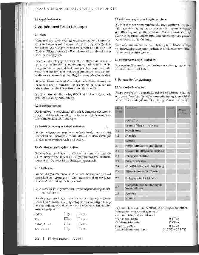Vorschauseite 2: Leistungsund Qualitätsvereinbarungen nach § 80 a SGB XI