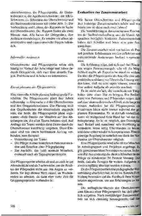 Vorschauseite 6: Oberschwester und Pflegeexpertin - eine erfolgreiche Zusammenarbeit ist möglich