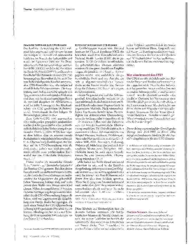 Vorschauseite 4: Wer braucht eigentlich das CTG und wofür?