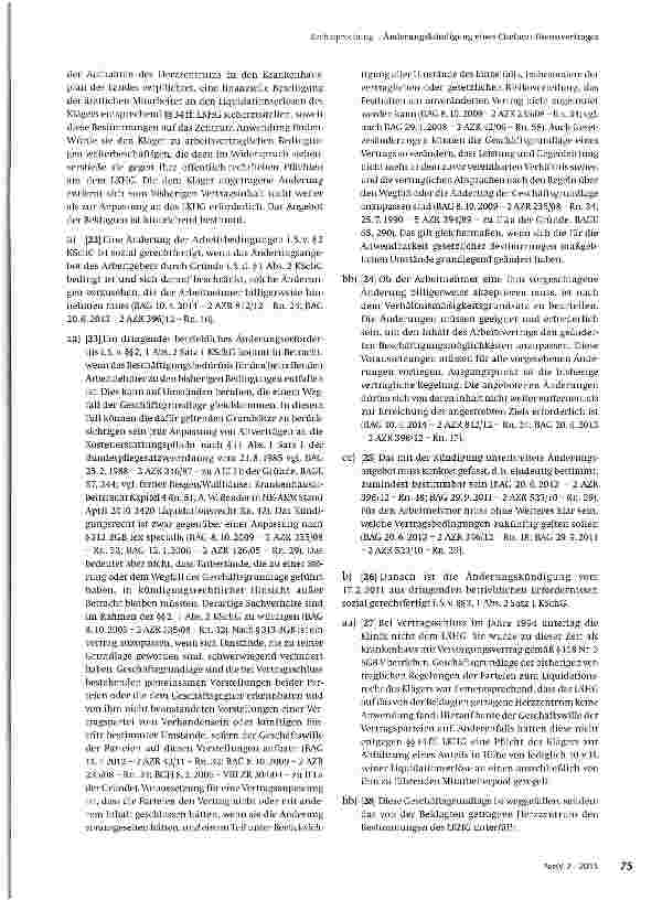 Vorschauseite 5: Änderungskündigung eines Chefarzt-Dienstvertrages