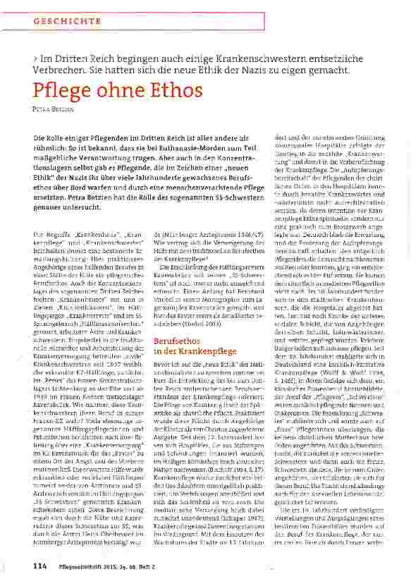 Vorschauseite 1: Pflege ohne Ethos