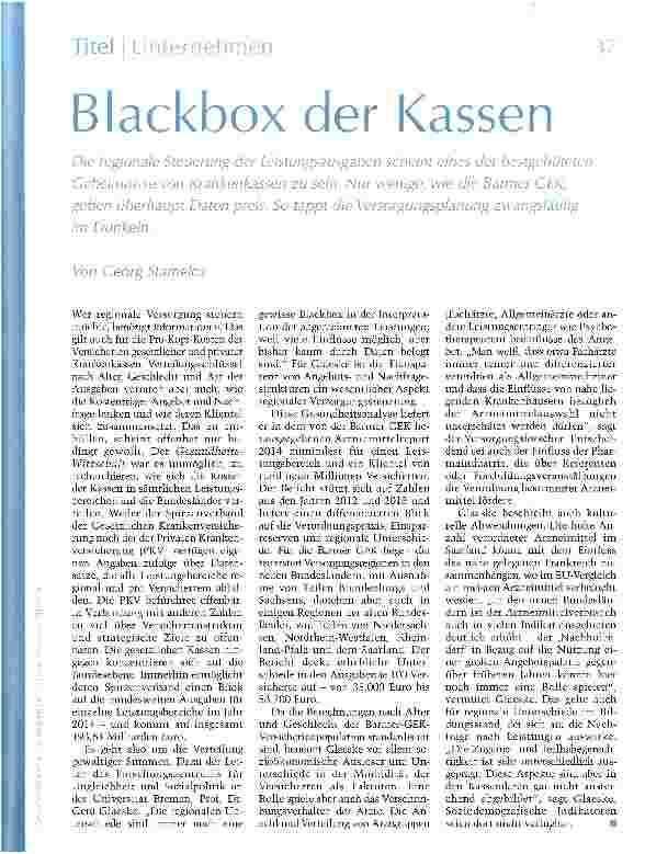 Vorschauseite 1: Blackbox der Kassen
