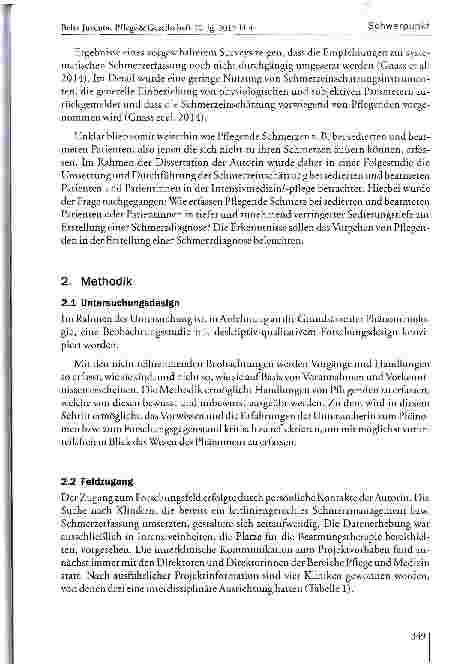 Vorschauseite 3: Die Schmerzeinschätzung - beobachtet im Intensivbereich